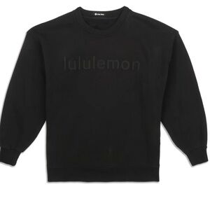 Lululemon perfectly oversized crewneck sweatshirt. BLACK. SIZE 2.